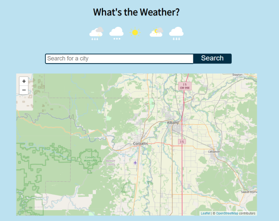 React website for weather forecasts